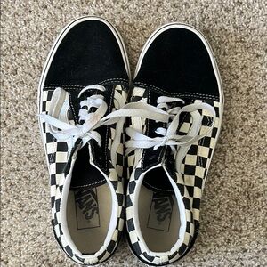 Vans Black and White Checkerboard Sneakers